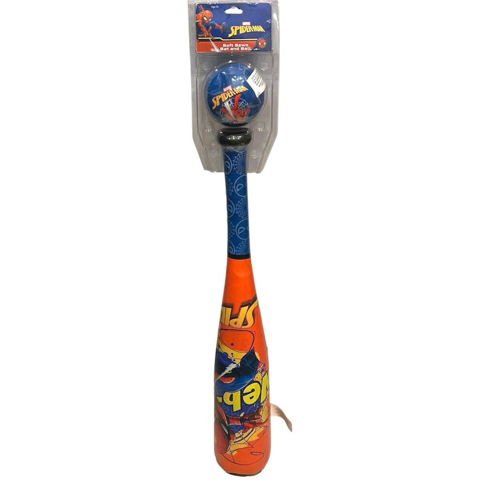 Marvel Spider-Man Soft Sewn Bat and Ball Ages 3+